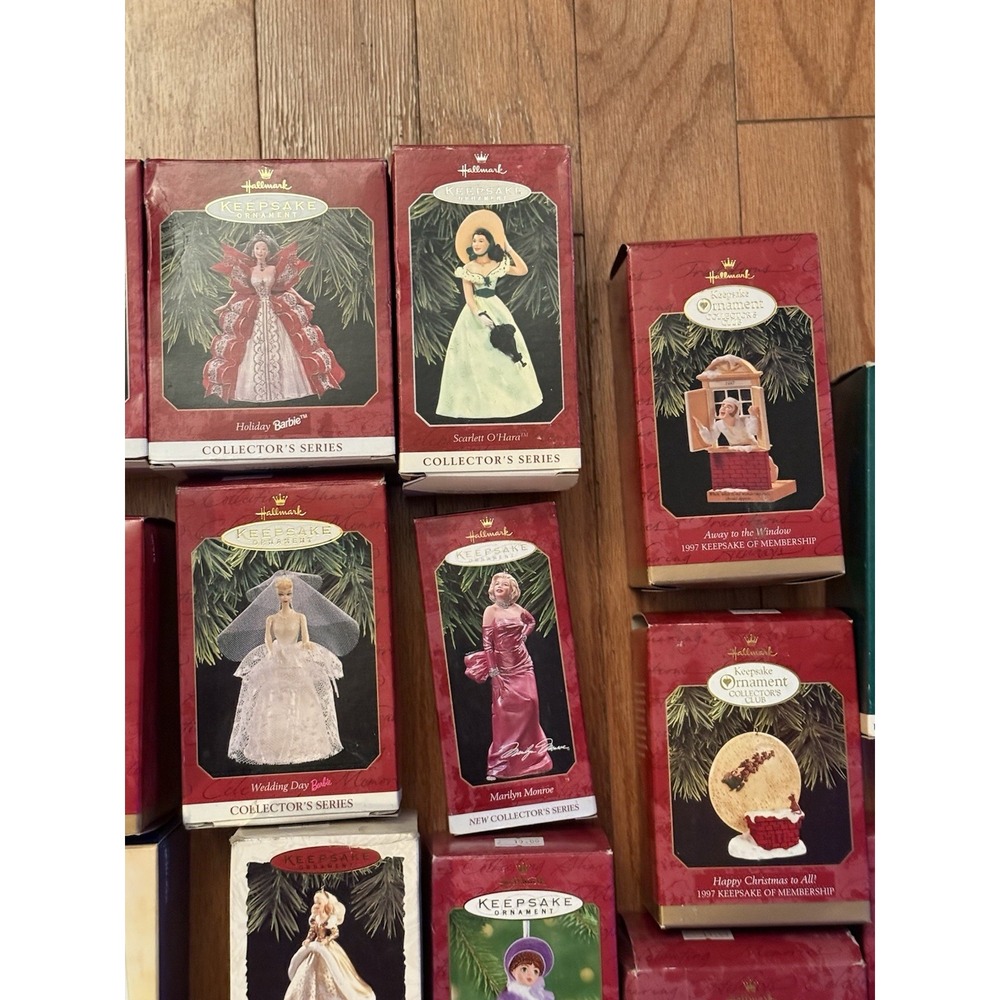 Lot 23 Hallmark Keepsake Barbie Disney Ornaments Collector Series 1990s 2000s - Picture 3 of 6